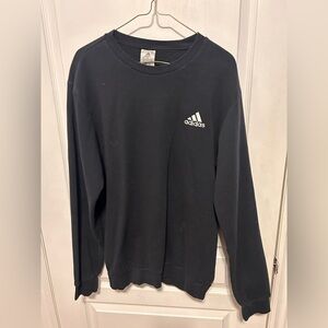 adidas Black Crewneck Sweatshirt with White Logo